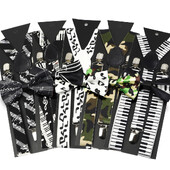 Jauna dizaina vecāku un bērnu mūzikas nots iekaru komplektā ietilpst Stave Rainbow tauriņš ballītes kleitas kreklam ikdienas valkāšanai, aksesuārs