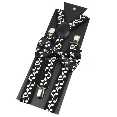 Jauna dizaina vecāku un bērnu mūzikas nots iekaru komplektā ietilpst Stave Rainbow tauriņš ballītes kleitas kreklam ikdienas valkāšanai, aksesuārs