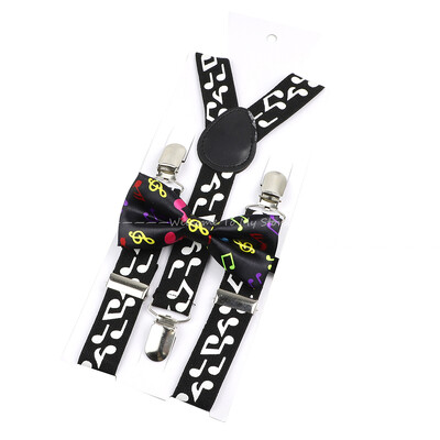 Jauna dizaina vecāku un bērnu mūzikas nots iekaru komplektā ietilpst Stave Rainbow tauriņš ballītes kleitas kreklam ikdienas valkāšanai, aksesuārs