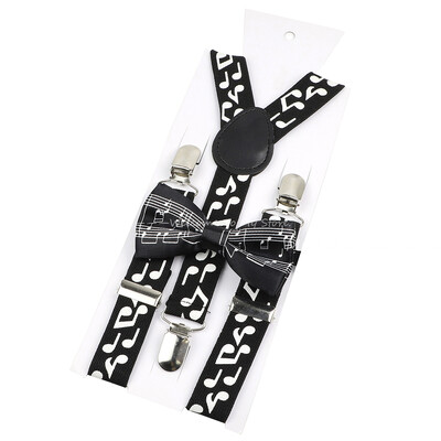 Jauna dizaina vecāku un bērnu mūzikas nots iekaru komplektā ietilpst Stave Rainbow tauriņš ballītes kleitas kreklam ikdienas valkāšanai, aksesuārs