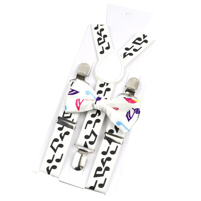 Jauna dizaina vecāku un bērnu mūzikas nots iekaru komplektā ietilpst Stave Rainbow tauriņš ballītes kleitas kreklam ikdienas valkāšanai, aksesuārs