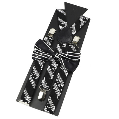 Jauna dizaina vecāku un bērnu mūzikas nots iekaru komplektā ietilpst Stave Rainbow tauriņš ballītes kleitas kreklam ikdienas valkāšanai, aksesuārs