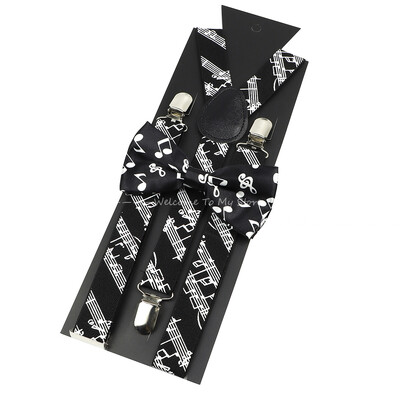 Jauna dizaina vecāku un bērnu mūzikas nots iekaru komplektā ietilpst Stave Rainbow tauriņš ballītes kleitas kreklam ikdienas valkāšanai, aksesuārs