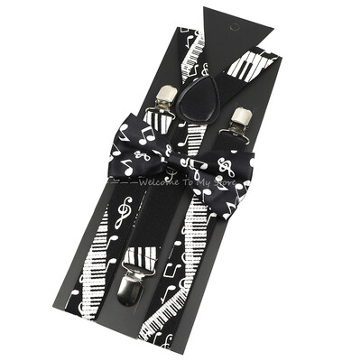 Jauna dizaina vecāku un bērnu mūzikas nots iekaru komplektā ietilpst Stave Rainbow tauriņš ballītes kleitas kreklam ikdienas valkāšanai, aksesuārs