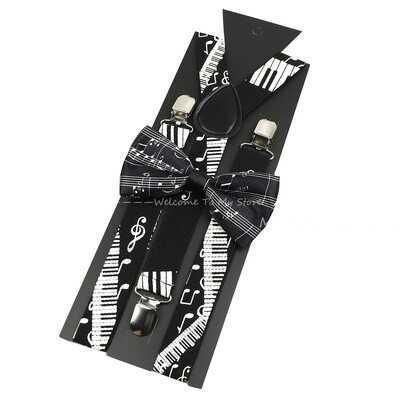 Jauna dizaina vecāku un bērnu mūzikas nots iekaru komplektā ietilpst Stave Rainbow tauriņš ballītes kleitas kreklam ikdienas valkāšanai, aksesuārs