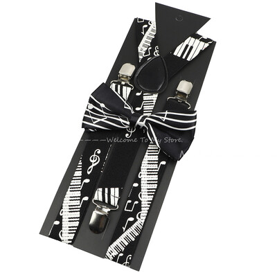 Jauna dizaina vecāku un bērnu mūzikas nots iekaru komplektā ietilpst Stave Rainbow tauriņš ballītes kleitas kreklam ikdienas valkāšanai, aksesuārs