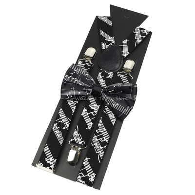 Jauna dizaina vecāku un bērnu mūzikas nots iekaru komplektā ietilpst Stave Rainbow tauriņš ballītes kleitas kreklam ikdienas valkāšanai, aksesuārs