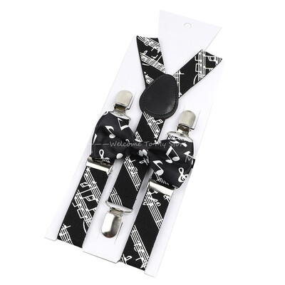 Jauna dizaina vecāku un bērnu mūzikas nots iekaru komplektā ietilpst Stave Rainbow tauriņš ballītes kleitas kreklam ikdienas valkāšanai, aksesuārs