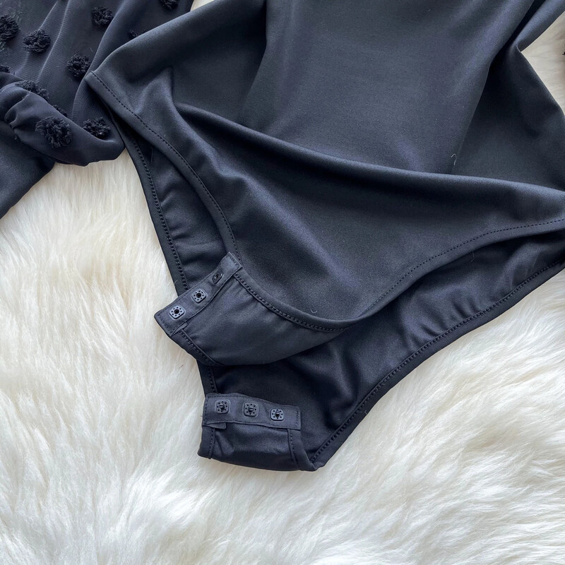 Body pentru femei Hotsweet Floral Vintage brodat din plasă cu îmbinare Salopete chic cu gât pătrat Salopete slim Top Îmbrăcăminte de toamnă