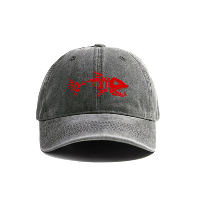 Șapcă de baseball cu oase de pește Pălării pentru tată în dificultate de vară bărbați Pescuit în aer liber schelet șapcă cu oase de pește MZ-496