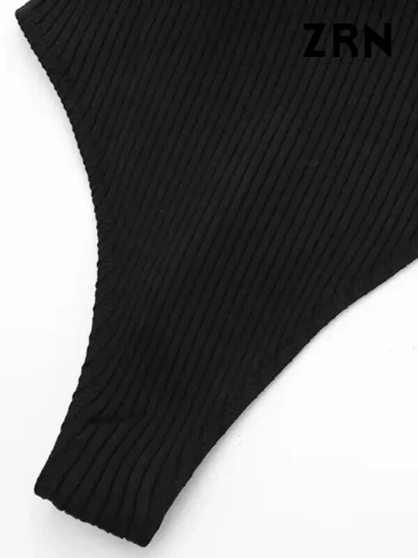 TRAF Moda pentru femei cu organza cu volante din tricot body-uri de epocă cu gât drept umeri expuși pentru femei