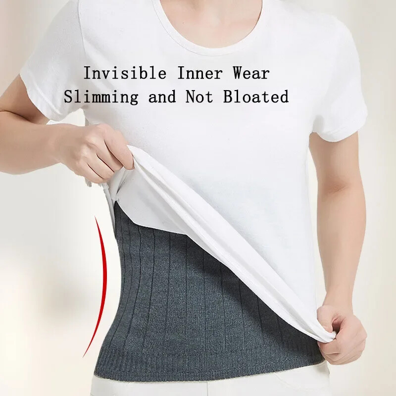 Suport termic de iarnă pentru talie Elastic pentru abdomen Încălzitor de presiune pentru spate Uzură interioară Curea de sprijin lombar Banda de protecție pentru stomac