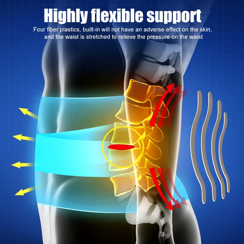 Centura de sustinere lombara dubla cu tragere in spate, curea pentru talie pentru ameliorarea durerilor de spate, scolioza, hernia de disc, sciatica