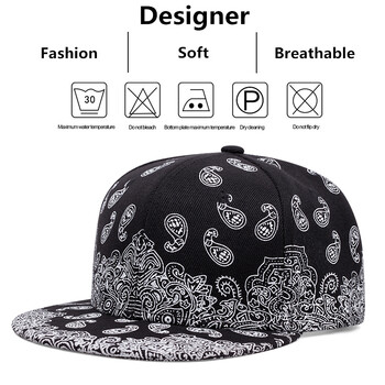 2024 New Fashion West Coast Flower Printing Cap Outdoor Sun Γυναικείο καπέλο μπέιζμπολ