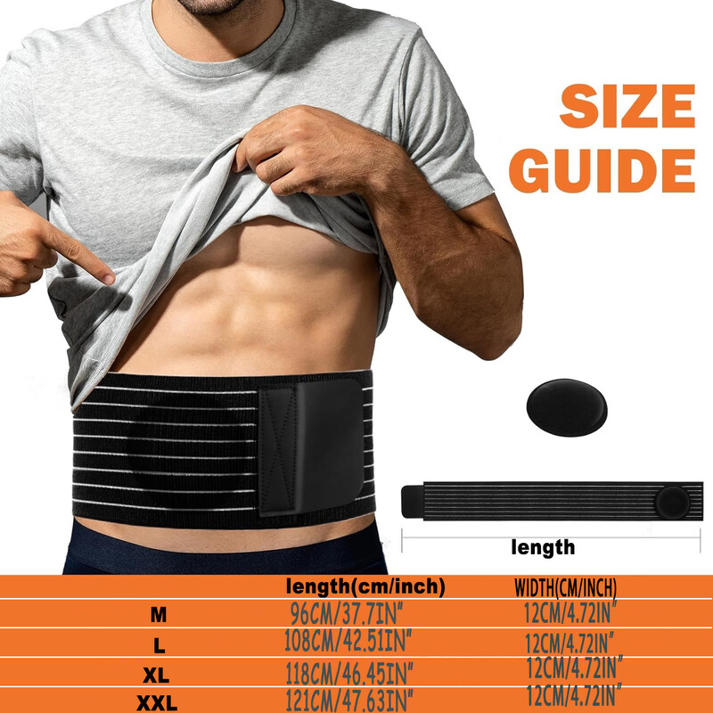 1 бр. Регулируем колан за пъпна херния от спандекс - скоба за коремна опора за пъпа, вентралната и ингвиналната херния