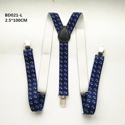 Ανδρικές ζαρτιέρες 2,5 εκ. Φαρδιές έγχρωμες άγκυρες εκτύπωσης ανδρικές τιράντες για παιδιά και ενήλικες Μέγεθος 4