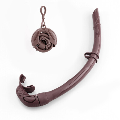 Silikonska sklopiva cijev za disanje s kompaktnom torbicom za pohranu Unisex smotana cijev za disanje za ronjenje s disalicom za vodene sportove