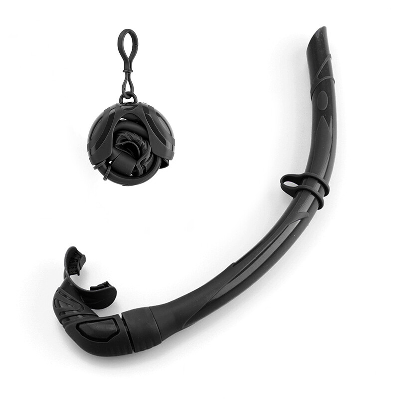 Silikonska sklopiva cijev za disanje s kompaktnom torbicom za pohranu Unisex smotana cijev za disanje za ronjenje s disalicom za vodene sportove