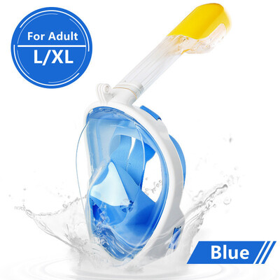 Zemūdens akvalangs pret miglas maska pilnai sejai niršanai ar caurulīti Elpošanas maskas Drošs ūdensizturīgs peldēšanas aprīkojums pieaugušajiem bērniem