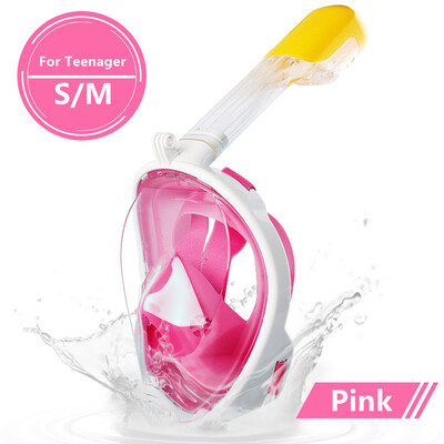 Zemūdens akvalangs pret miglas maska pilnai sejai niršanai ar caurulīti Elpošanas maskas Drošs ūdensizturīgs peldēšanas aprīkojums pieaugušajiem bērniem
