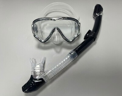 QYQ Niršanas maska ar akvalangu Niršanas komplekts Rūdīts stikls Profesionāls panorāmas niršanas aprīkojums Peldēšanas apmācība pieaugušajiem jauniešiem