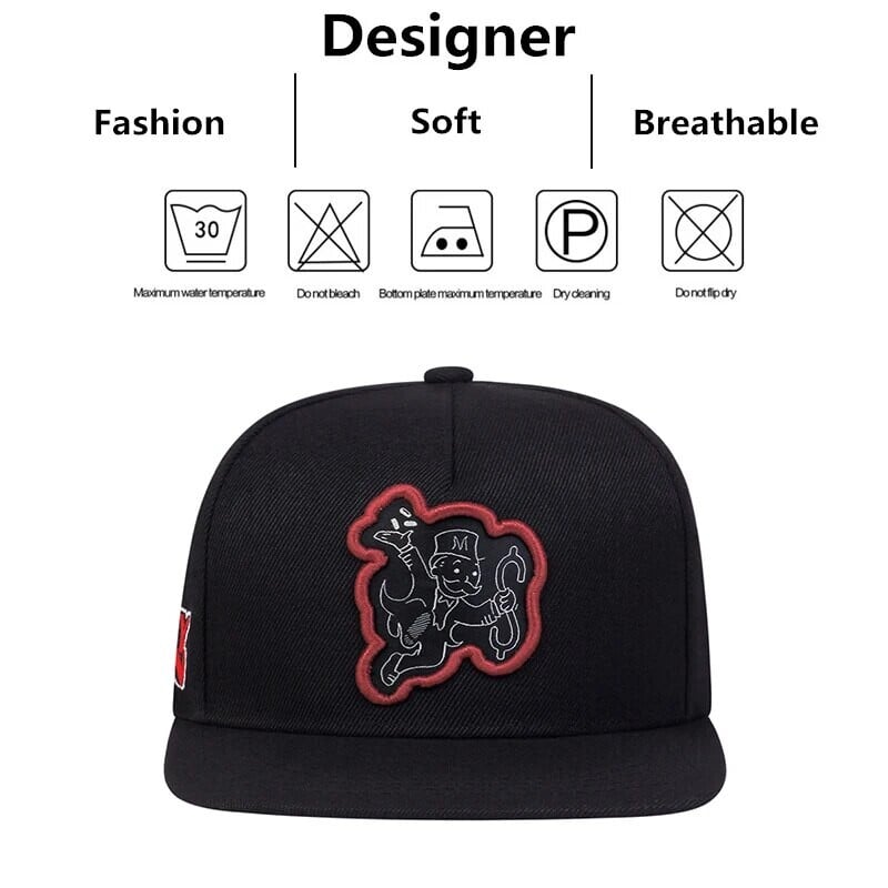 2024. gada jaunas Snapback hiphopa cepures Modes rakstura izšūtas beisbola cepures vīriešiem regulējamas cepures sievietēm āra ceļojumu vizieru cepure