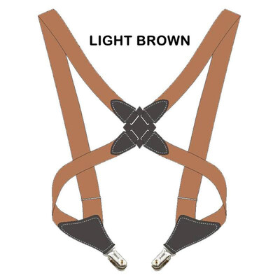 Нови мъжки тиранти Регулируеми презрамки X на гърба Щипка за риза Тиранти Еластичен колан Панталони Презрамки Презрамка за мъже Жени