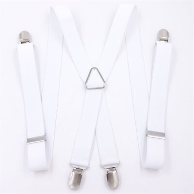 Нови мъжки тиранти Регулируеми презрамки X на гърба Щипка за риза Тиранти Еластичен колан Панталони Презрамки Презрамка за мъже Жени