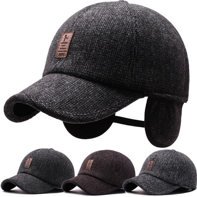 Bejzbol kapa Vunena pletena zimska navlaka za uši Bejzbol kapa Muške deblje tople kape s naušnicama Sportske kape za golf Snapback