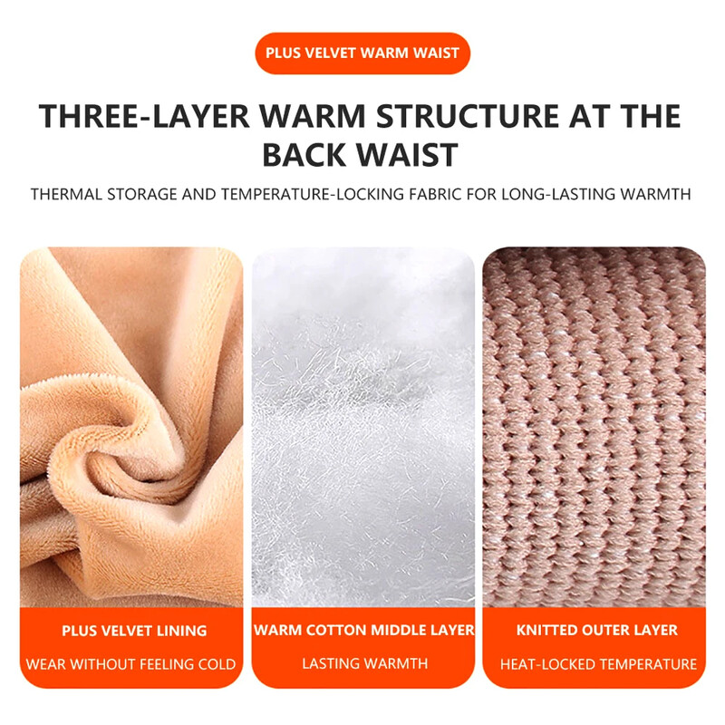 Unisex iarnă îngroșă curea de susținere lombară de pluș Încălzitor de talie Liant pentru rinichi premium Aparatul pentru spate înveliș pentru stomac Protector abdominal