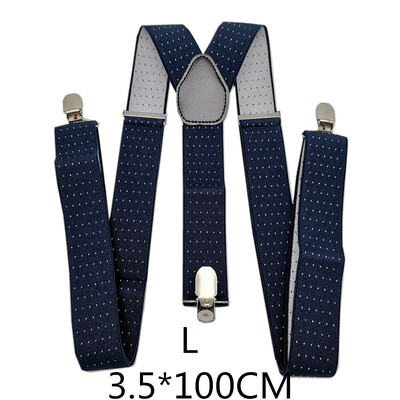Мъжки тиранти на точки Голям размер 3,5 ширина Y-образен тирант за сватба Еластични регулируеми презрамки 3 щипки