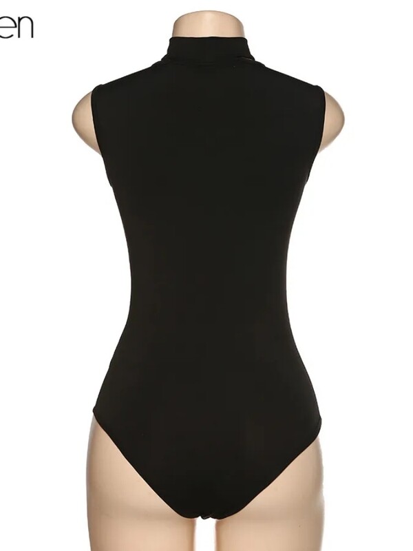 KLALIEN melni, seksīgi, šauri sieviešu bodiji 2020. gada vasaras modes pludmalē gadījuma brīvdienas, dāmas bodijs bez piedurknēm