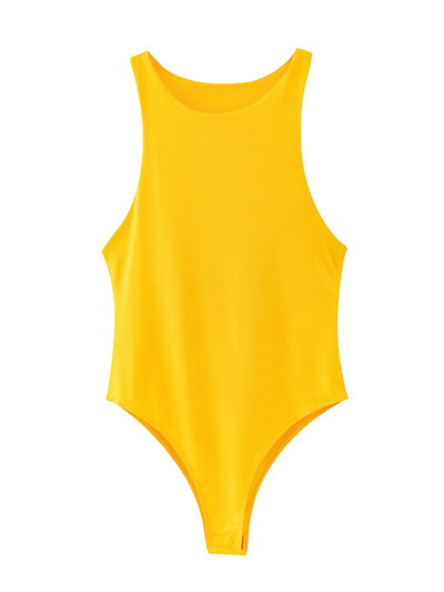 Ljetni, jednobojni, jednobojni, seksi ženski bodi bez rukava Ženski uski bodi s okruglim izrezom Ležerni bodi Chic Lady Club kombinezoni