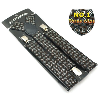 Класически мъжки унисекс презрамки с щипки Еластичен тирант 3,5 см широк смесен тирант за панталон Поставка за панталон Gallus на едро