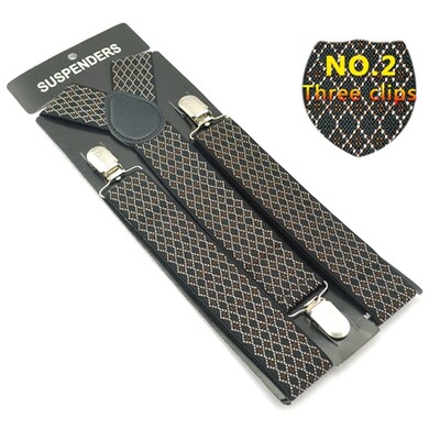 Класически мъжки унисекс презрамки с щипки Еластичен тирант 3,5 см широк смесен тирант за панталон Поставка за панталон Gallus на едро