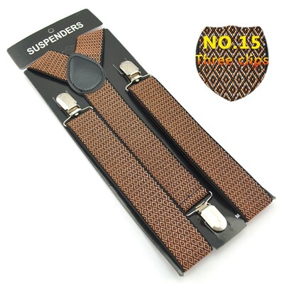 Класически мъжки унисекс презрамки с щипки Еластичен тирант 3,5 см широк смесен тирант за панталон Поставка за панталон Gallus на едро