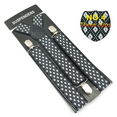 Класически мъжки унисекс презрамки с щипки Еластичен тирант 3,5 см широк смесен тирант за панталон Поставка за панталон Gallus на едро