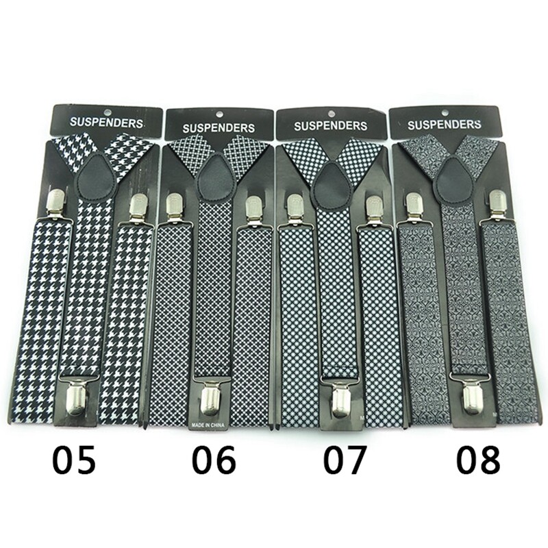 Класически мъжки унисекс презрамки с щипки Еластичен тирант 3,5 см широк смесен тирант за панталон Поставка за панталон Gallus на едро