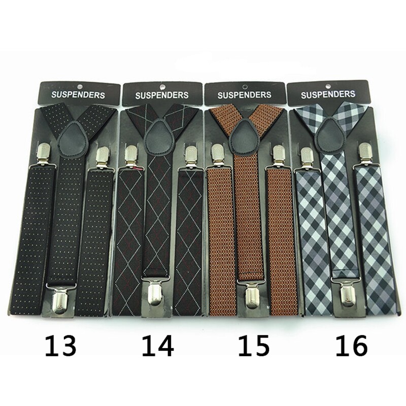 Класически мъжки унисекс презрамки с щипки Еластичен тирант 3,5 см широк смесен тирант за панталон Поставка за панталон Gallus на едро