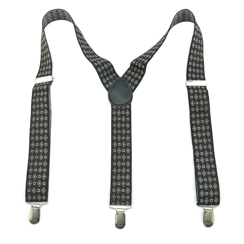 Класически мъжки унисекс презрамки с щипки Еластичен тирант 3,5 см широк смесен тирант за панталон Поставка за панталон Gallus на едро