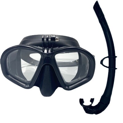 Snorkelēšanas maska Peldēšanas apmācība Videi draudzīga silikagela ventilācijas caurule Niršanas masku komplekts