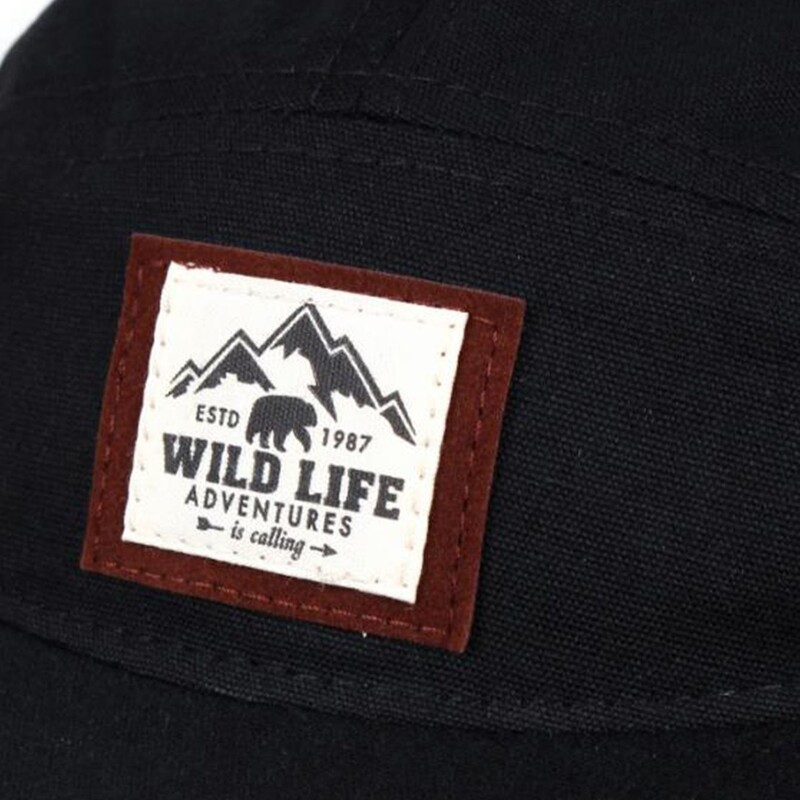 WILD LIFE Cotton 5 paneļu beisbola cepures Snapback cepures Bone Gorras Hombre Originales hiphopa cepures vīriešiem sievietēm regulējamas