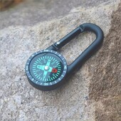 1/Kanpas veekindel karabiiniga väliskompass helendava ja 1-2-3süsteemiga/Turismikompass / sinine kompass Kompassid