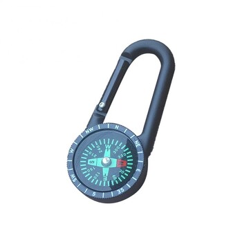 1/Kanpas αδιάβροχη πυξίδα Carabiner εξωτερικού χώρου με φωτεινή και 1-2-3 σύστημα/τουριστική πυξίδα / μπλε πυξίδα πυξίδα