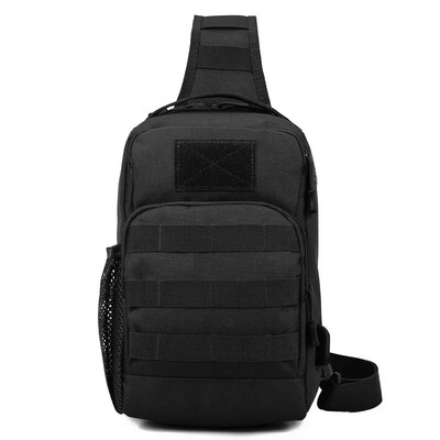 Geantă tactică de umăr Molle Rucsacuri de umăr Rucsac de zi cu sling Rucsac cu port de încărcare USB Piept Pescuit Camping Fanny Pack