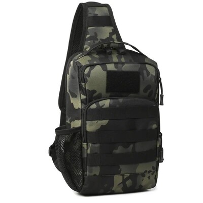 Geantă tactică de umăr Molle Rucsacuri de umăr Rucsac de zi cu sling Rucsac cu port de încărcare USB Piept Pescuit Camping Fanny Pack