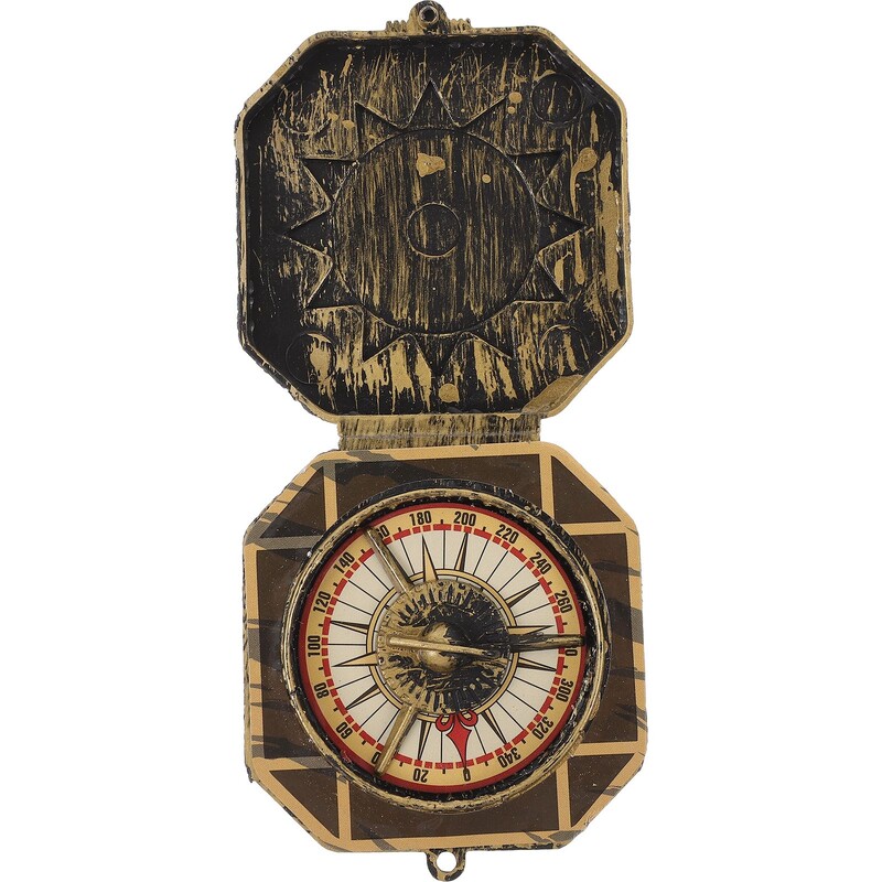 1/4gab Ziemassvētku pirātu kapteiņa kompasa rotaļlieta retro jūras kompass bērniem Helovīna ballītei, kospleja rekvizīti bērniem, dāvanas