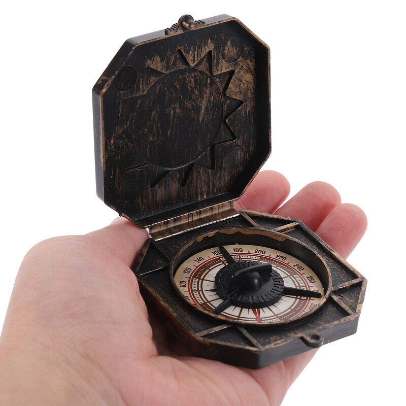 1/4gab Ziemassvētku pirātu kapteiņa kompasa rotaļlieta retro jūras kompass bērniem Helovīna ballītei, kospleja rekvizīti bērniem, dāvanas