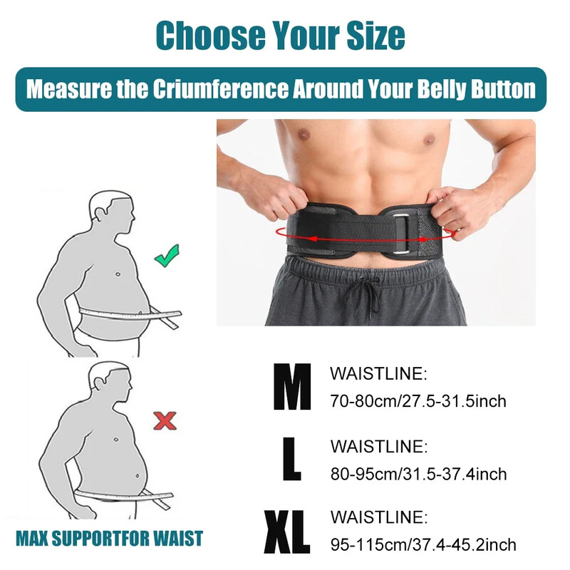 Cureaua de haltere pentru sala de sport Curea de haltere pentru haltere pentru bărbați și femei, culturism, fitness, susținere spate pentru antrenament încrucișat, genuflexiuni