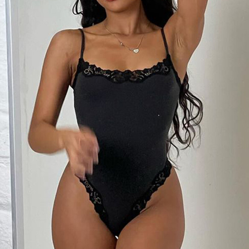 Rapcopter, dantelă solidă, cu gâtul în formă de O, cu bretele spaghetti, fără spate, y2k, pentru femei, îmbrăcăminte de bază, barceloane, tricou vintage de vară, anii 90